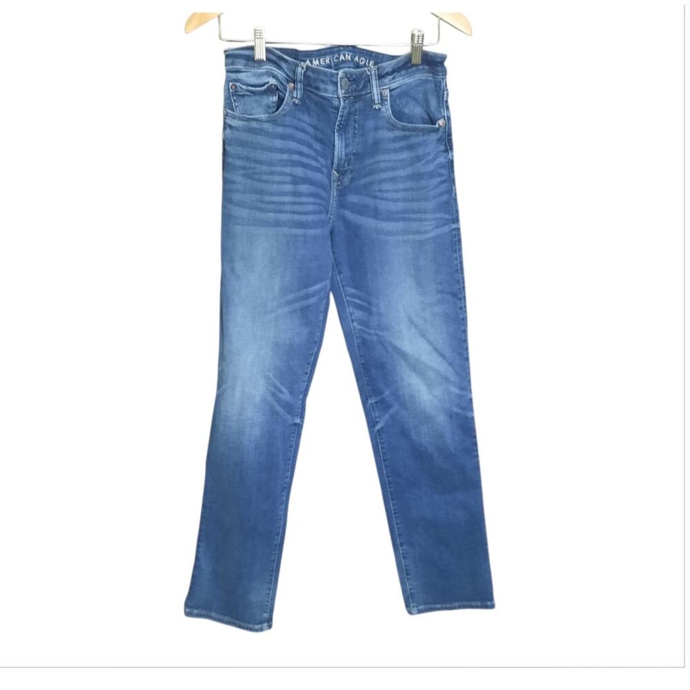 American Eagle Mens Air Flex Relaxed Straight Blue Jeans Size 30x34